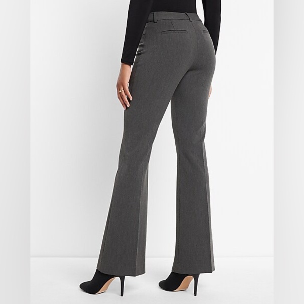 Express Gray Boot-Cut Dress Pants